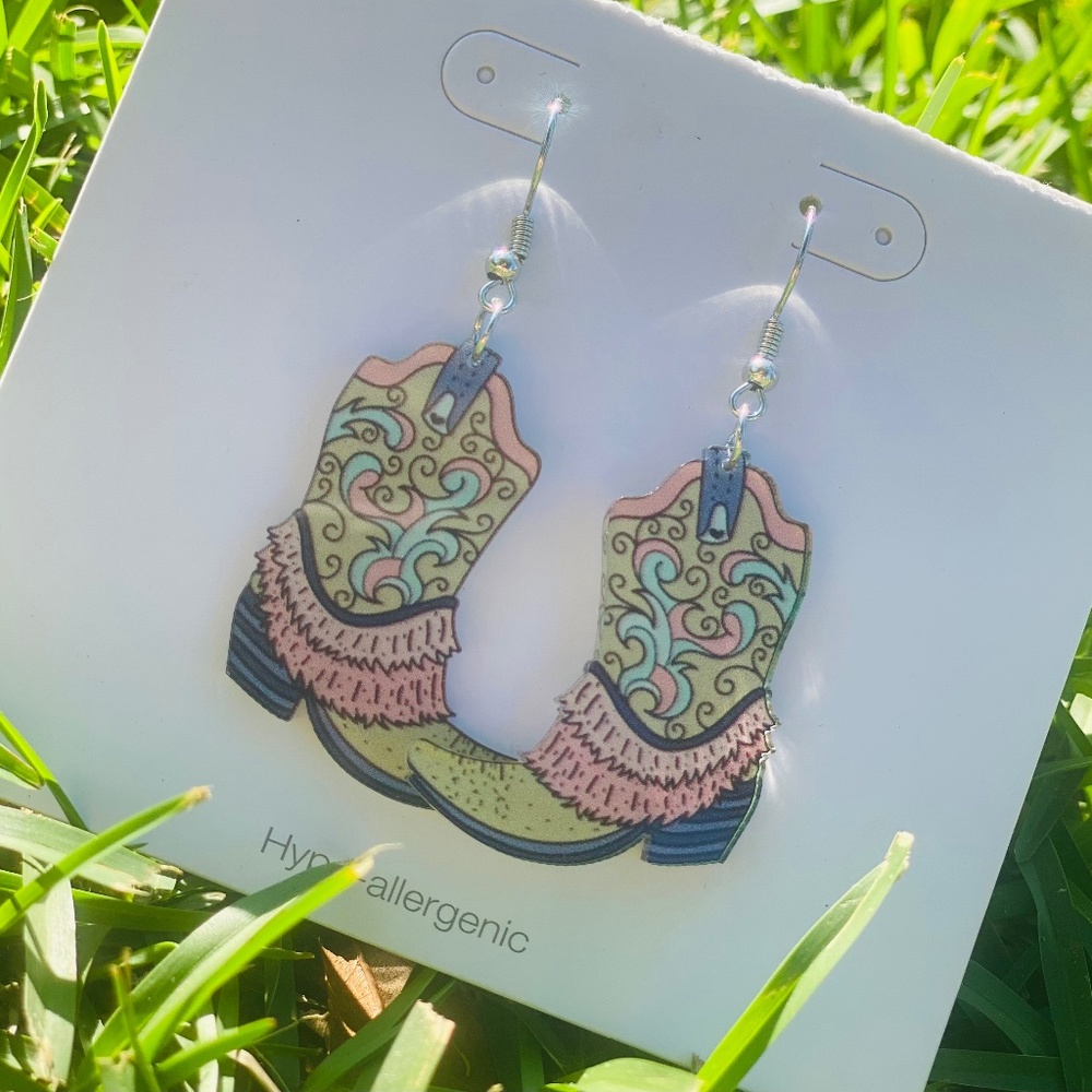 Cowgirl Boot Earrings